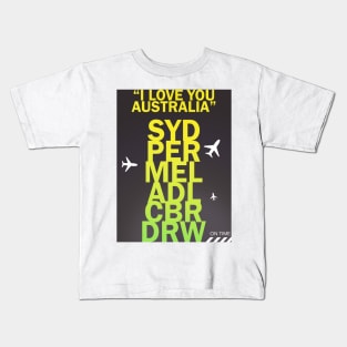 I love you AUSTRALIA green Kids T-Shirt